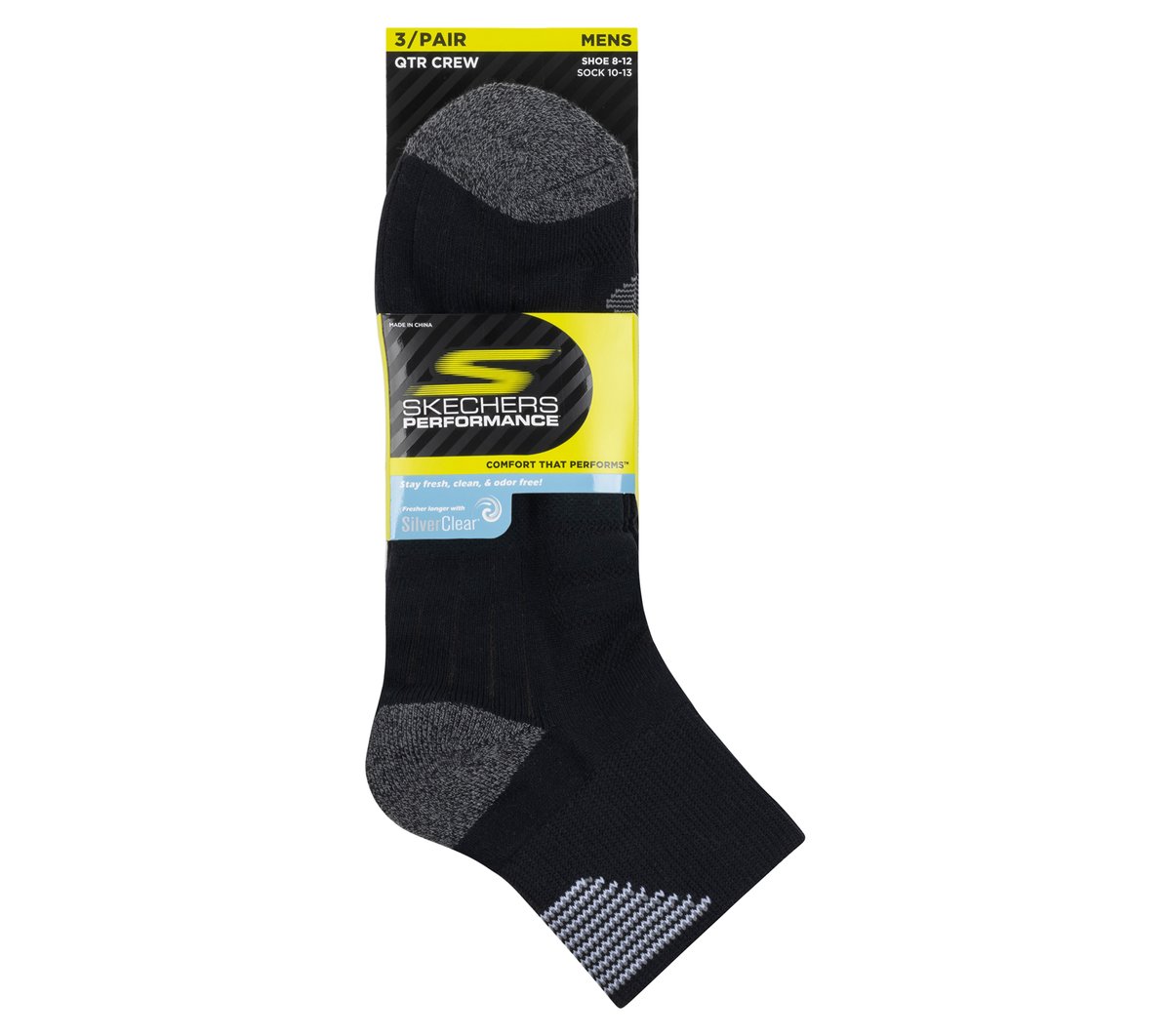 Men 3 Pack Men's Half Terry Quarter Crew Socks