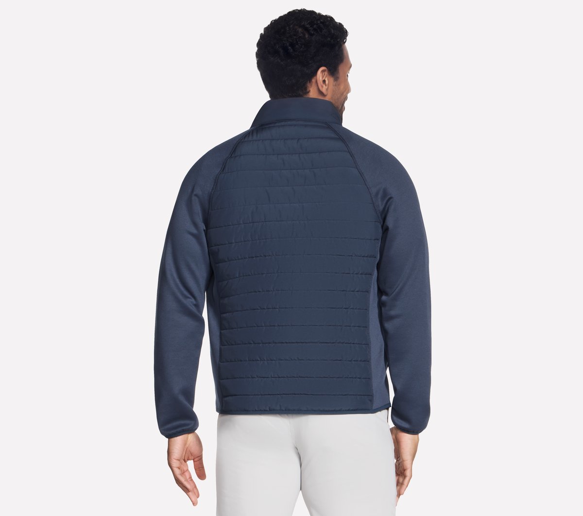 Men The Hoodless Hoodie Hybrid Jacket
