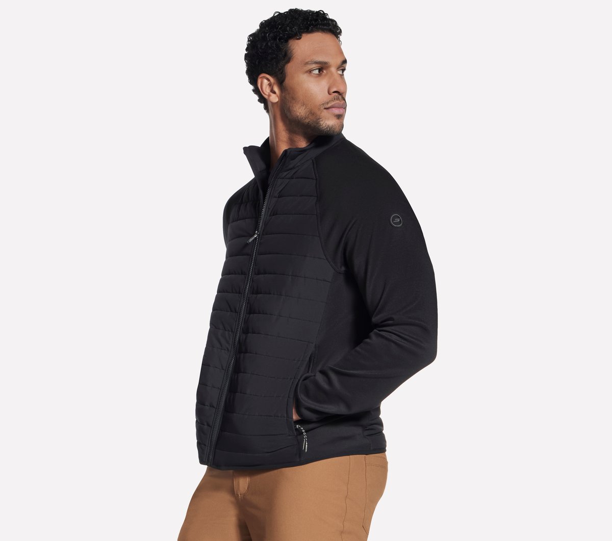 Men The Hoodless Hoodie Hybrid Jacket