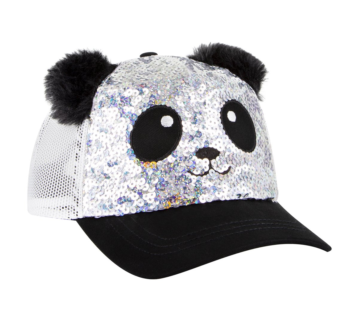 Kids Sequin Panda Hat