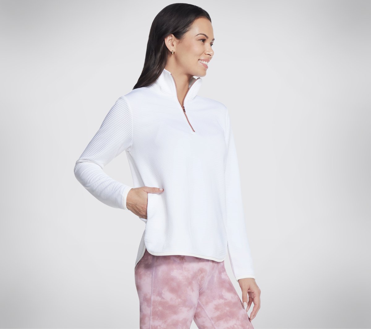 Women Soft Knit Ottoman 1/4 Zip