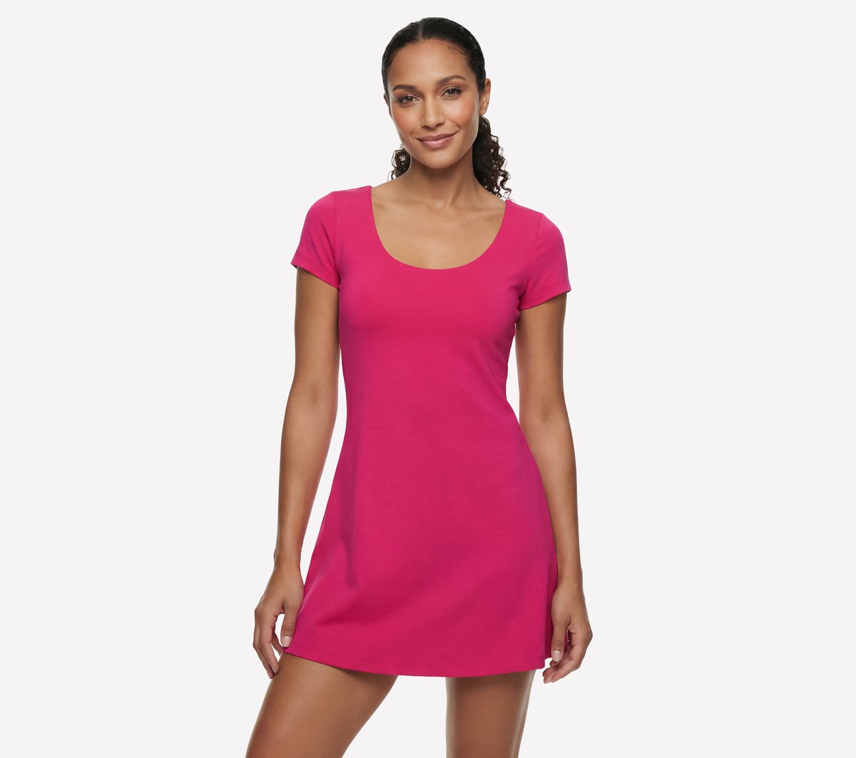 Women GO WALK Scoop Short Sleeve Dress