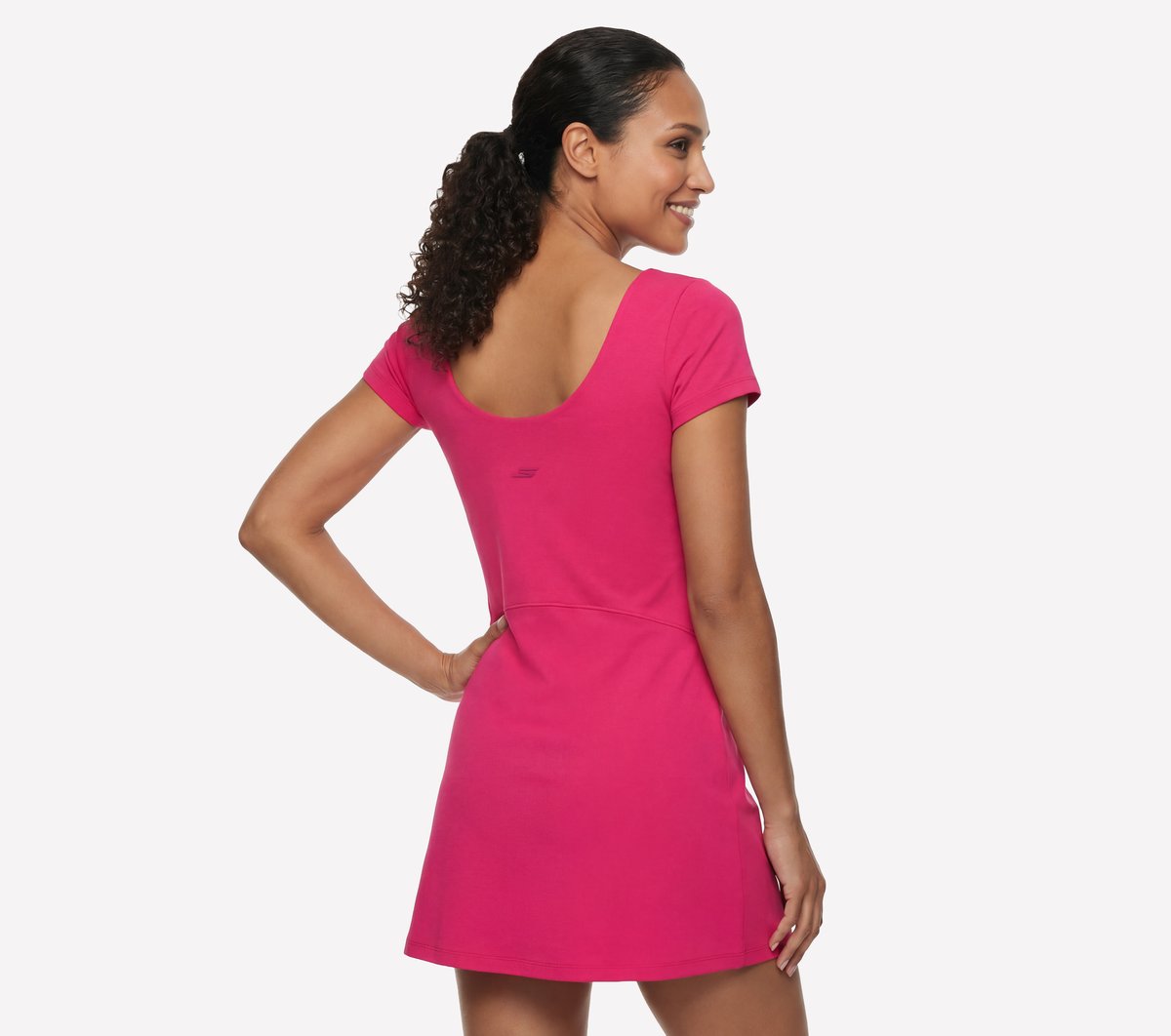 Women GO WALK Scoop Short Sleeve Dress