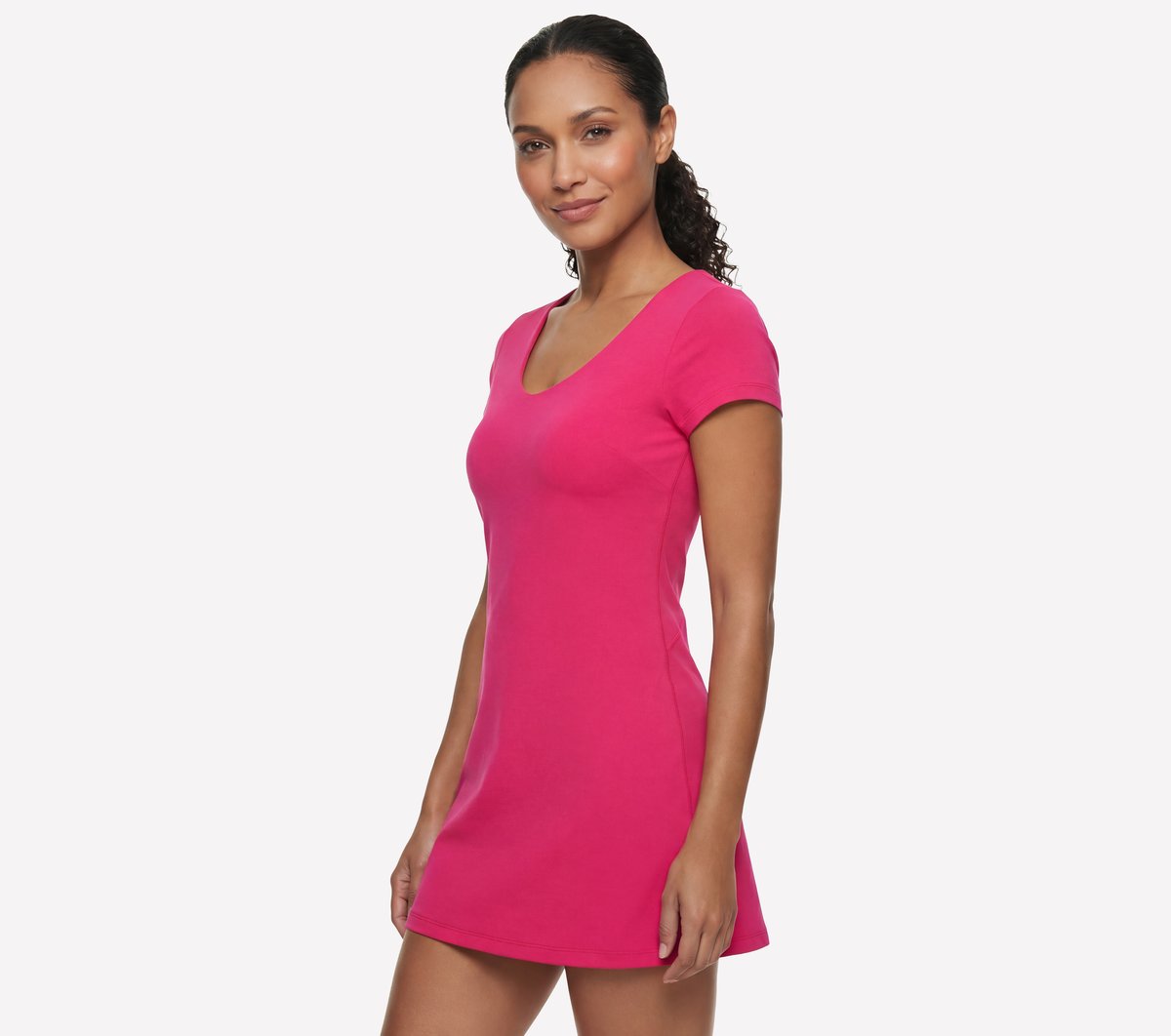 Women GO WALK Scoop Short Sleeve Dress