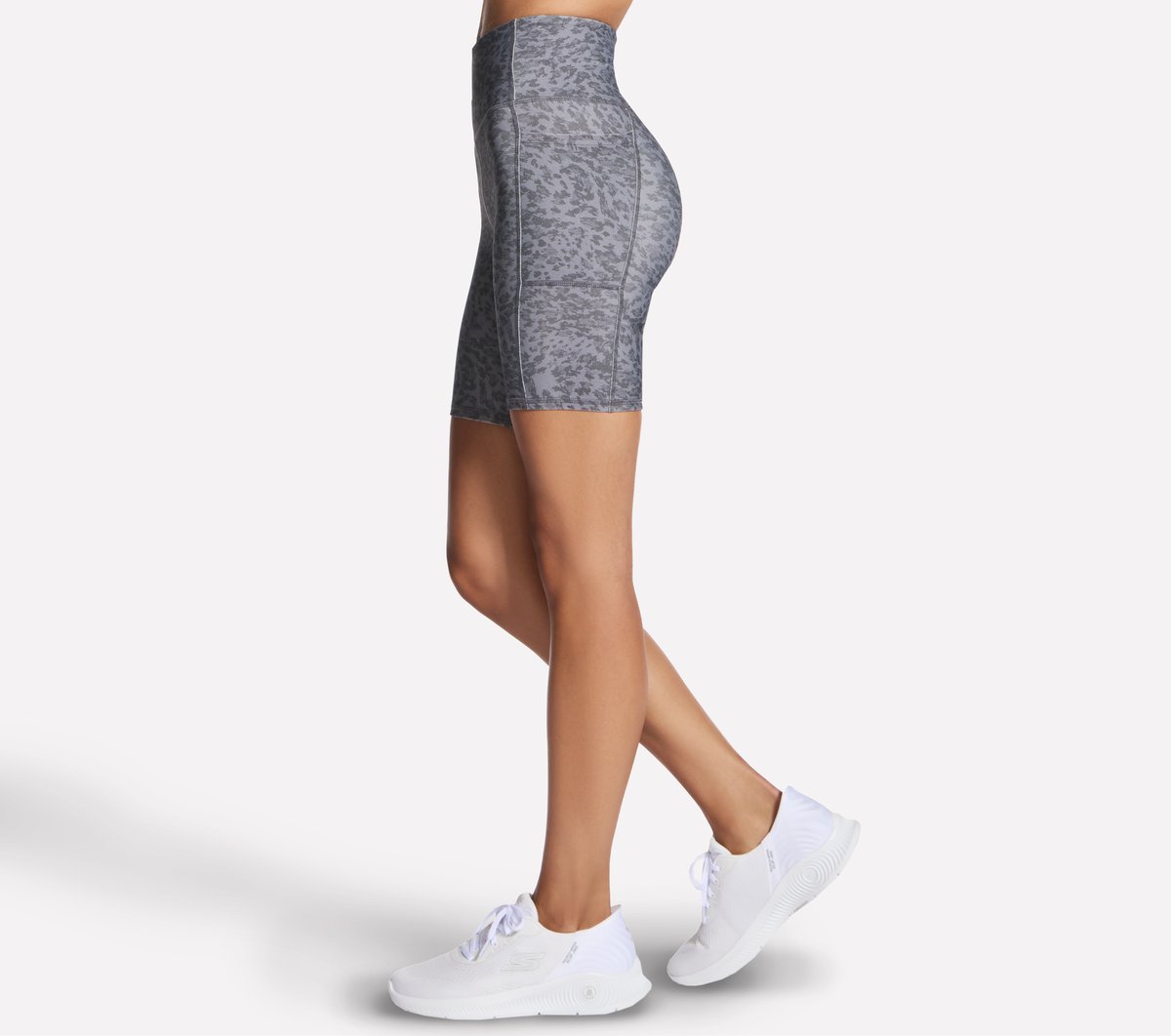Women GO FLEX Printed High Waisted 8 Inch Bike Short