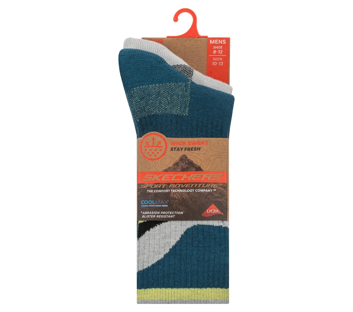 Men 2 Pack Men's Crew Trail Socks