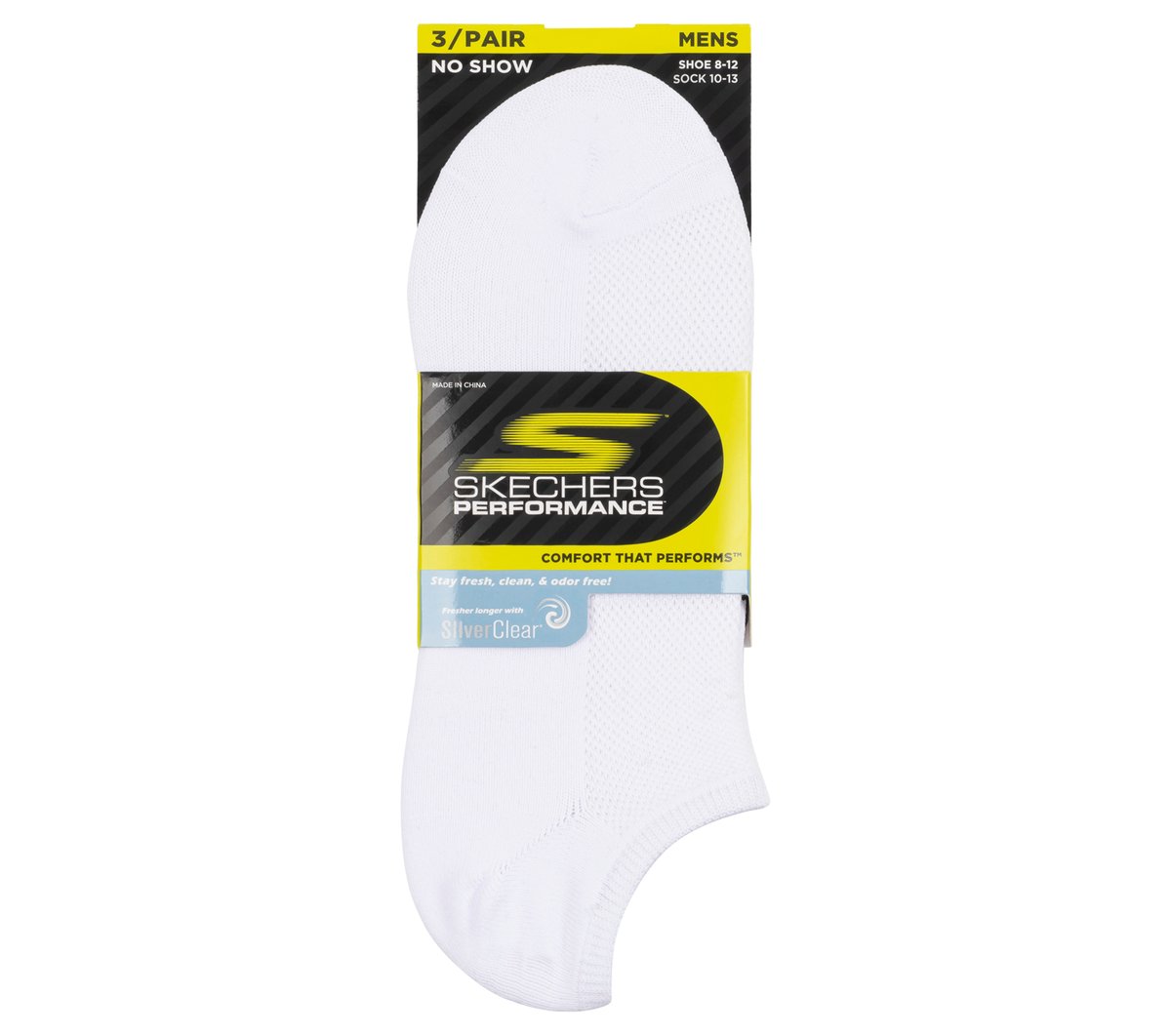 Men 3 Pack No Show Stretch Socks