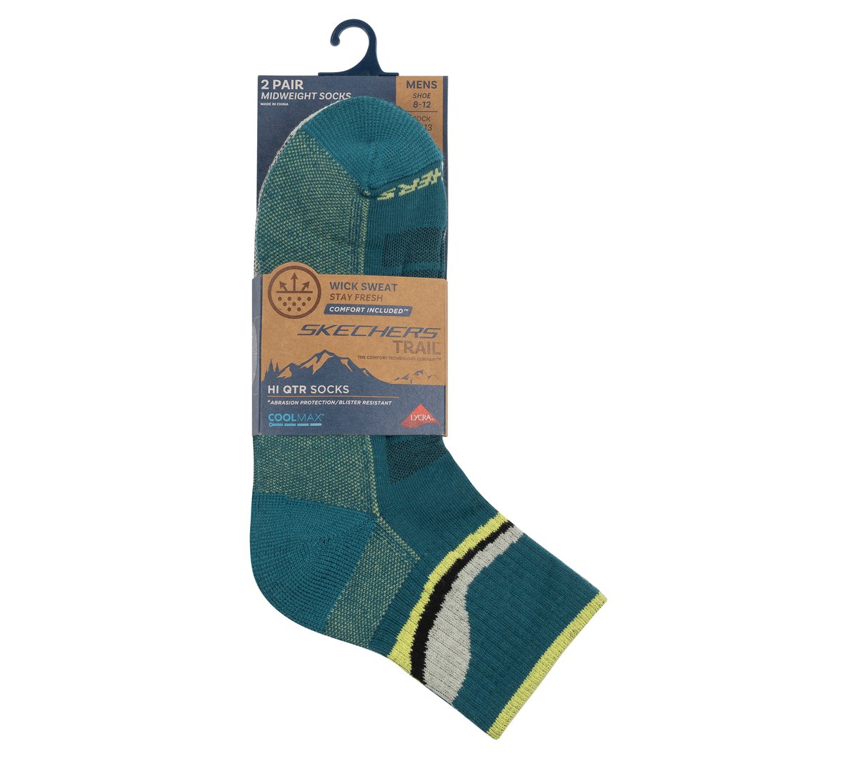 Men 2 Pack Men's Quarter Trail Socks