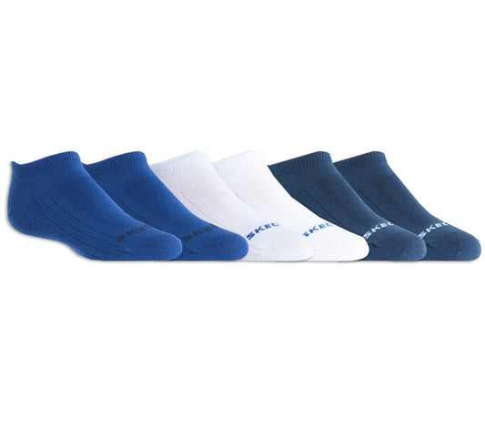 Kids 6 Pack Non Terry No Show Socks